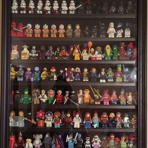 180 Lego Minifigures With Display Case
